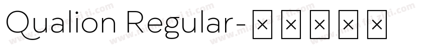 Qualion Regular字体转换